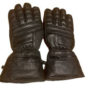 Vintage Women’s Thermal Insulation THINSULATE 3M Genuine Leather Gloves Black S